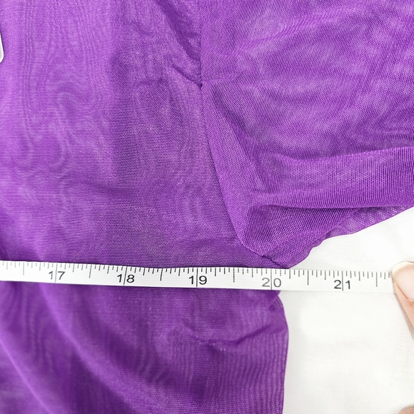NEW Wolford Ladies Transparent Soft Tulle Yoon Beach Cover Up In Amethyst Size M - Picture 16 of 16